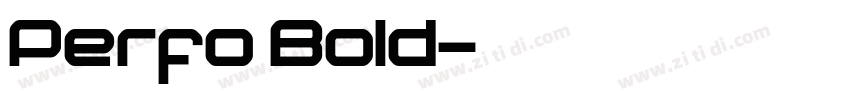 Perfo Bold字体转换